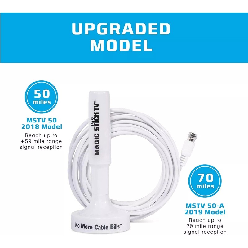 Magic Stick TV MS-50 Amplified Signal Booster Antenna for Digital