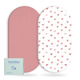 Yoofoss Pack of 2 Baby Fitted Sheets Microfibre Mattress Topper Breathable Mattress Protector Sheet for 38 x 77 cm 41 x 81 cm 40 x 90 cm Cot Cot