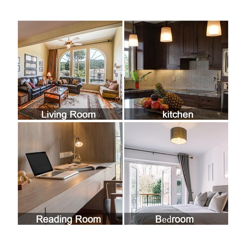 NETEHA A15 LED Bulbs 5W 120V – 6-Pack, E26 Base,