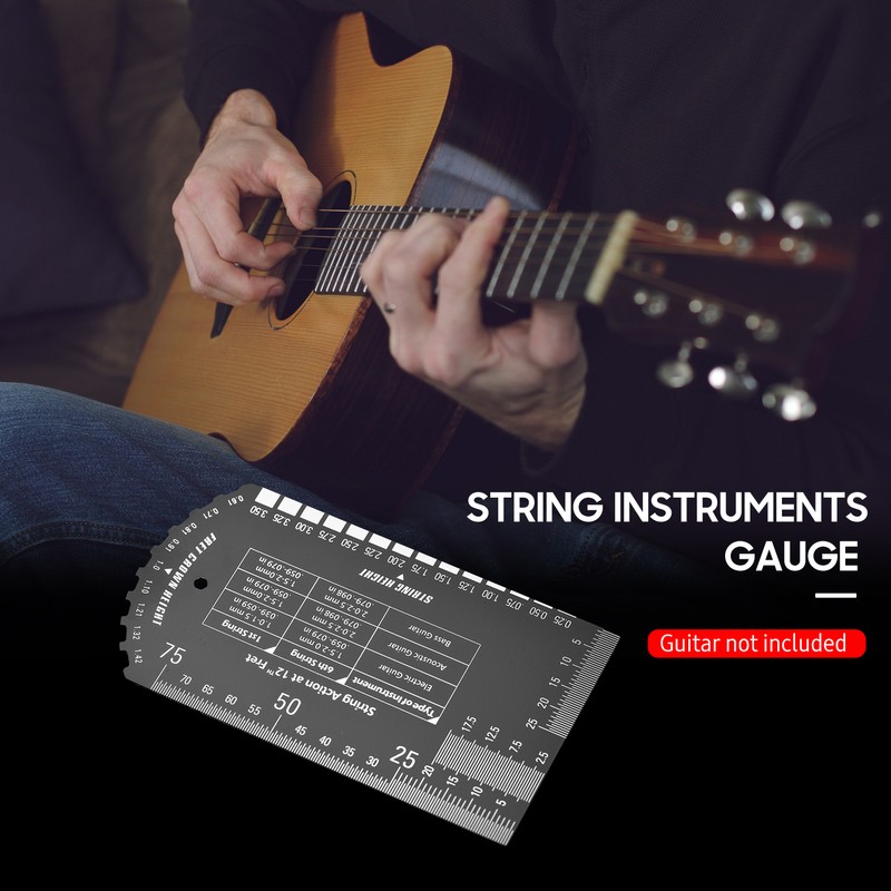 Baroque String Instruments Gauge String Action Gauge Ruler Pocket-size Metallic