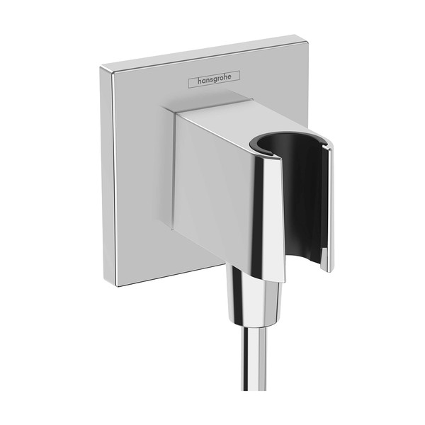 Hansgrohe Handheld Shower Wall Outlet 1/2-inch Thread Connection in Chrome, 26889001