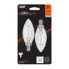Feit Electric Exposed White Filament LED Bulbs, E12 Candelabra Base,