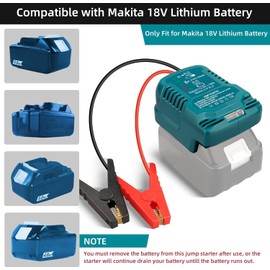 for Makita Jump Start, for 12V Car Battery Adapter, with 11AWG Jumper Cables (No Battery)