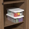 Afromy Plastic Storage Containers with Secure Latching Lids, Stackable Organization