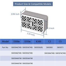 THU6072 THU6474-01/THU6474#01 Deodorizer Filter Deodorizing Cartridge Compatible with S500e S550e K300 C2 C5 for Toto-washlet Deodorizer Catalyst Air Filter Toto Filter Replacement (1 Pack)