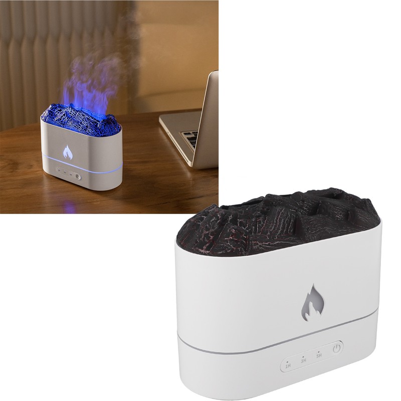 Volcano Aroma Diffuser 7 Colors Lights Fine Mist Simulated Flame
