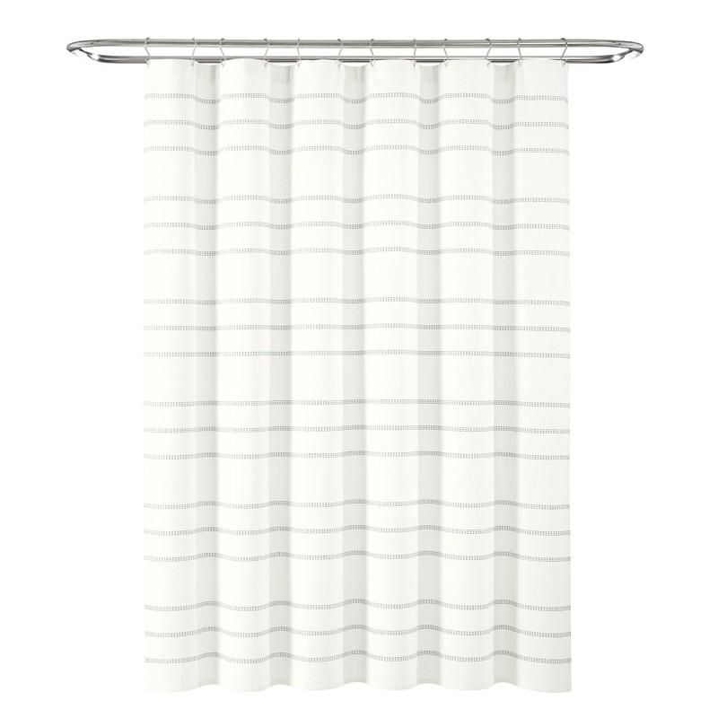Lush Decor Modern Galaxy Waffle Woven Cotton Shower Curtain Single