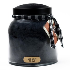 A Cheerful Giver — Midnight Grove - 34oz Papa Scented Candle Jar with Lid - Keepers of The Light - 155 Hours of Burn Time, Gift for Women, Blue