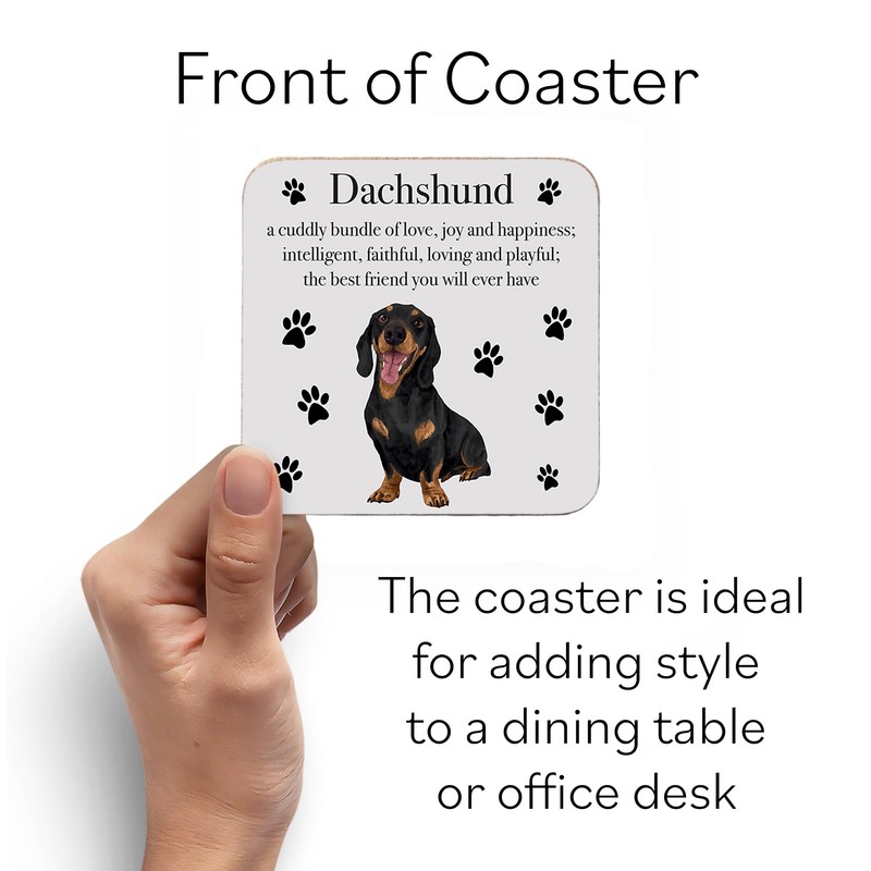 Dachshund Drinks Coaster - Dachshund Gift For Men, Women -