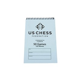 The House of Staunton US Chess Federation Blue - US Chess Federation Commemorative Spiral Chess Scorebook (120 Moves/Game)