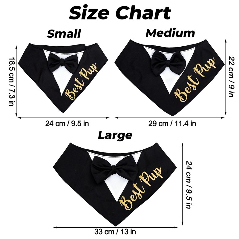 Brosash Dog Tuxedo with Bow Tie – Small Dog Wedding