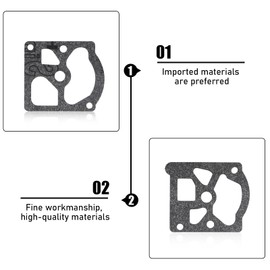 QAZAKY Carburetor Rebuild Repair Kit Compatible with K10-WAT D10-WAT WA WT Series 2-Cycle Edger String Trimmer Leaf Blower Chainsaw Poulan Weedeater Ryobi Ryan IDC Homelite Toro McCulloch Craftsman