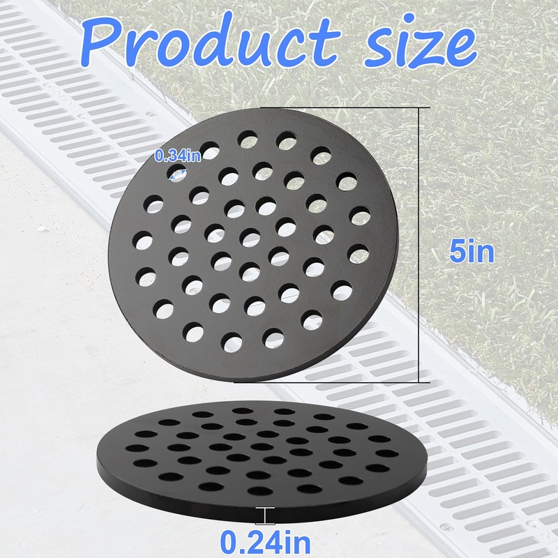 846-S3PK 5-Inch drain cover Cast Iron Strainer Epoxy Coated, Corrosion