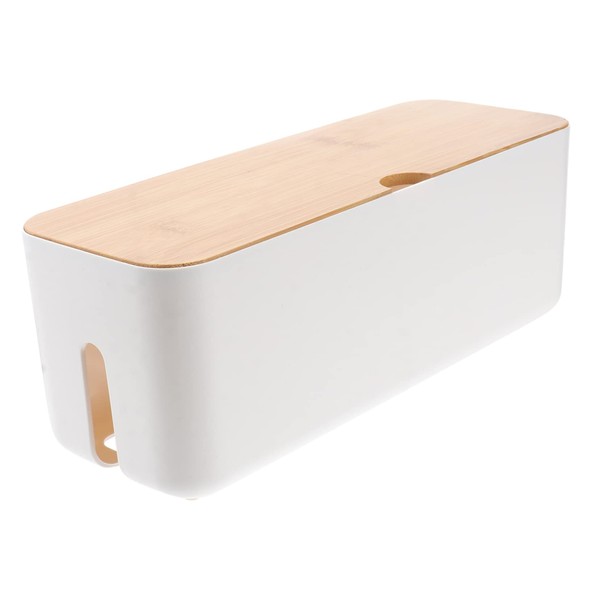 KICHOUSE Abs Socket Organizer Power Strip Storage Box Cable Management