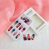 Fall Press on Nails Medium Square Fake Nails with Designs