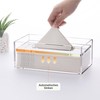 SANRUI Tissue Box Transparent Cosmetic Tissue Box for Dining Room