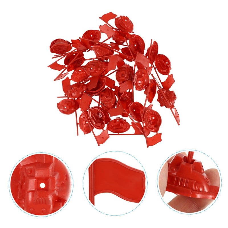 KOMBIUDA 60Pcs Miniature Plastic Flags for Sand Table Small National