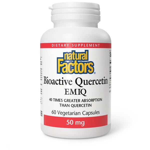Natural Factors, Bioactive Quercetin, with Vitamin C, 60 Vegan Capsules,