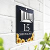Custom Signs Solar Illuminated Modern Anthracite House Number Sign 24cm