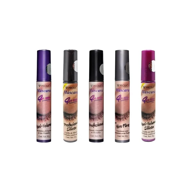 12 Piezas Rimel Mascara Pestañas Prosa 4 En 1 Color