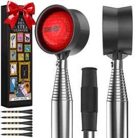 XSMSGO 9Ft/12Ft Telescopic Stainless Steel Golf Ball Retriever for Water, High Durability Double Sided Golf Ball Picker Upper, Men's and Women's Golf Accessories Gifts.