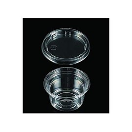 Tomisawa Shoten Round Cup 60cc (With Lid) / 10 Pieces Plastic Container, Food Pack