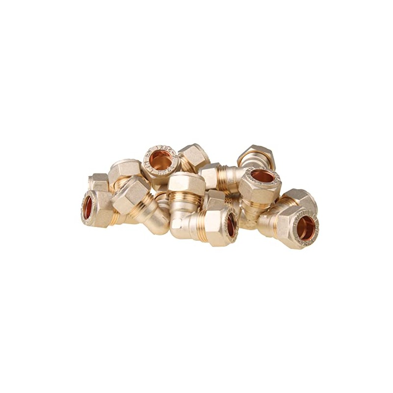 LTWFITTING 12MM OD 90 Degree Compression Elbow, Brass Compression Fitting