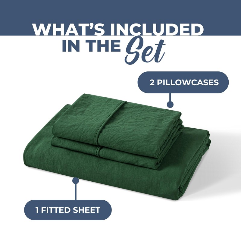 Dreamaker Double Fitted Combo Microfiber Sheet Set, Ultra Soft Plush