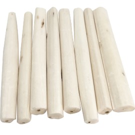 5510 Pk8 Small Sola Logs - Handcut Skinny Stick Bird Foot Toys, Made from air Dried Piece of Natural sola Wood, Lightweight, Versatile, Break Apart by Hand, Great Fun for Small and med Size pet Birds