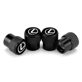 Lexus Tire Valve Cap RX LX CT EX HS NX ES LX LC GS IS Dress Up Cool (Lexus, Black)