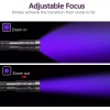 Cosmoing Zoomable 395nm UV Light Penlight Scalable Clip Blacklight Flashlight