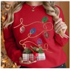 BANGELY Christmas Sequin Sweatshirt Women Christmas Light Sweatshirts Xmas Long