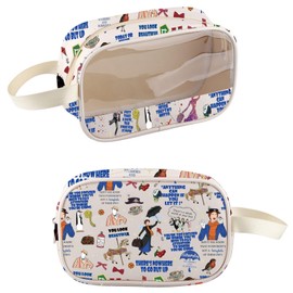 JYTAPP Marry Movie Characters Clear Toiletry Bag Mary Fans Gift Umbrella Cosmetic Organizer Bag Mary Musical Lover Gift (Beige)