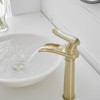 BWE Bathroom Vessel Sink Faucet Waterfall Spout Single Handle One