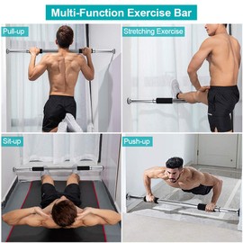 Pull Up for Doorway, Adjustable Door Mounted Chinning Heavy Duty Steel Body Workout Chin Up for Home Gym Exercise Fitness