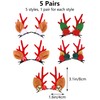 Niuhong Pack of 10 Christmas Antlers Hair Clips Hair Accessories