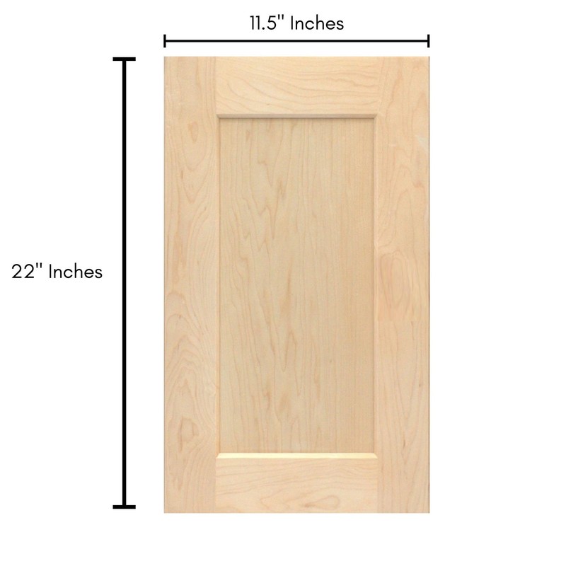 ONESTOCK Unfinished Maple Shaker Cabinet Door Front Replacement - 11.5W