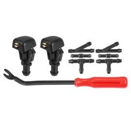 X AUTOHAUX 9pcs Front Windshield Wiper Washer Nozzle Spray Jet Kit 3W7Z-17603-AA for Ford F-150 for Flex for Crown Victoria 2003-2011