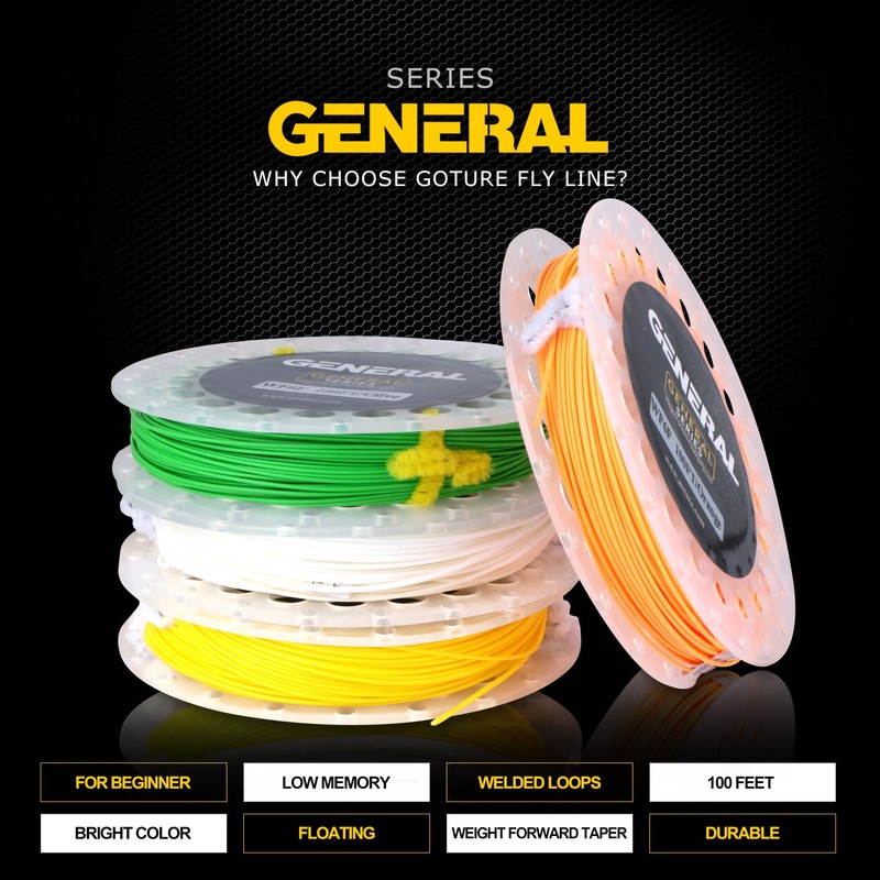 Goture Fly Line Floating with 2 Welded Loops, Weight Forward
