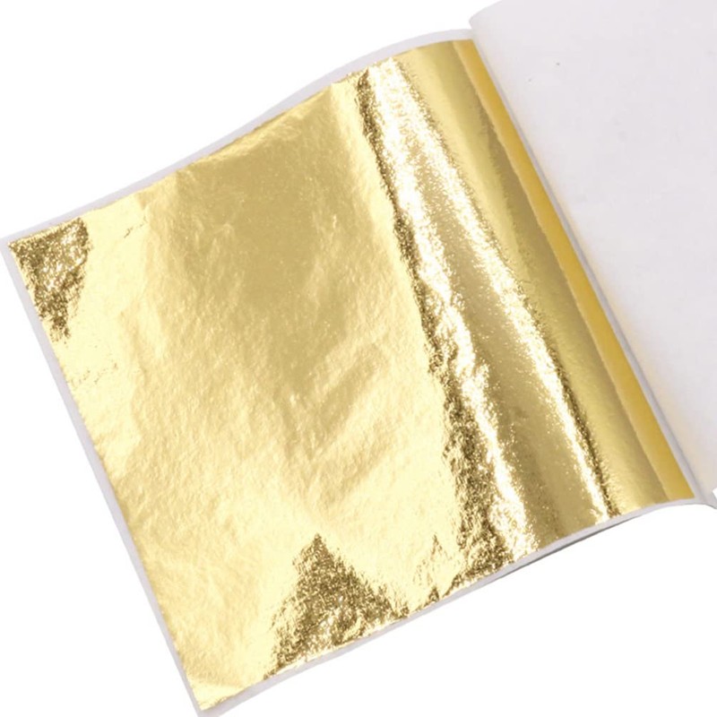 SEWACC Shiny Foil Craft Decoration 50pcs Nail Foil 8x8.5cm Leaf
