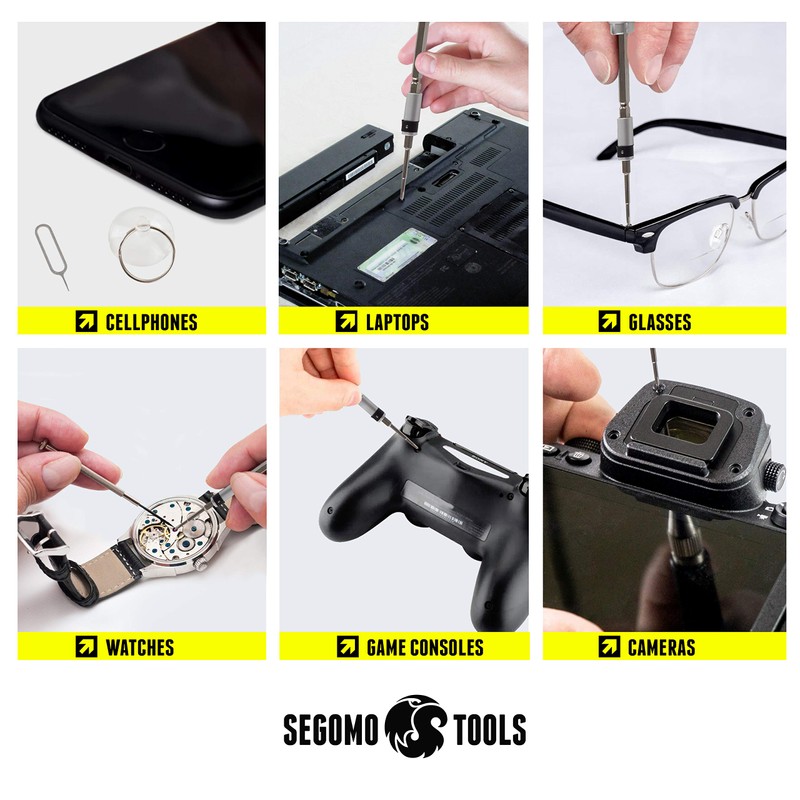 Segomo Tools 17 Piece Precision Screwdriver Set - Eyeglass Repair