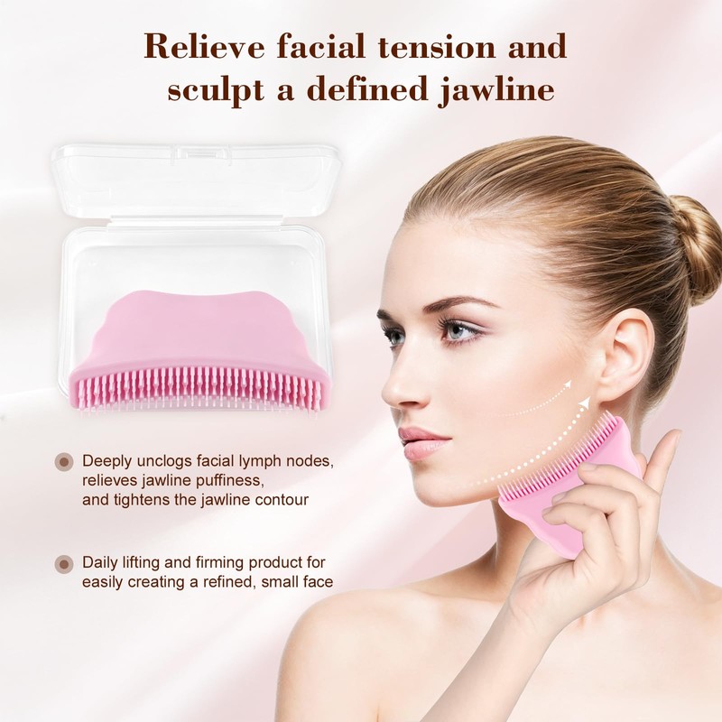 Lymphatic Contour Face Brush, Silicone Lymphatic Drainage Massage, No Shedding