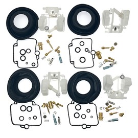 4-Pack Carburetor Rebuild Kits with Diaphragm Float Repair Kit Replacement for Suzuki Bandit 1200 GSF1200S 1997-2000 GSXR1100 1989-1992 GSXR1100W 1993-1998