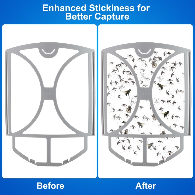 Bug Parking Flying Insect Trap Refill Cartridge, High-Stick Replacement Glue