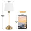 Cordless Table Lamp Rechargeable Gold - 1 Pack Brass 4000mAH