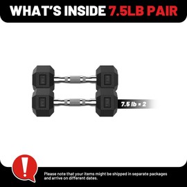 PAPABABE Dumbbells Set of 2 7.5lbs Dumbbells Pair, 7.5 Pounds Hand Weights for Women Men at Home, Free Weights Dumbbells Set for Home Gym Equipment, Pesas Mancuernas para Ejercicios de Hombre Casa.