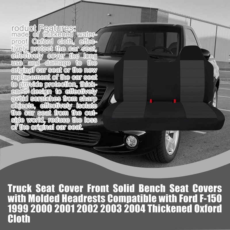 FIOQE Truck Seat Cover Front Solid Bench Seat Covers with
