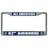 All American 82nd Airborne Chrome License Plate Frame