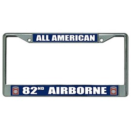 All American 82nd Airborne Chrome License Plate Frame