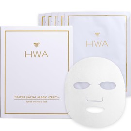 HWA Tencel Facial Mask ZERO Moisturizing Moisturizing Sheet Sensitive Skin Natural Skin Reward Mask (Pack of 5)